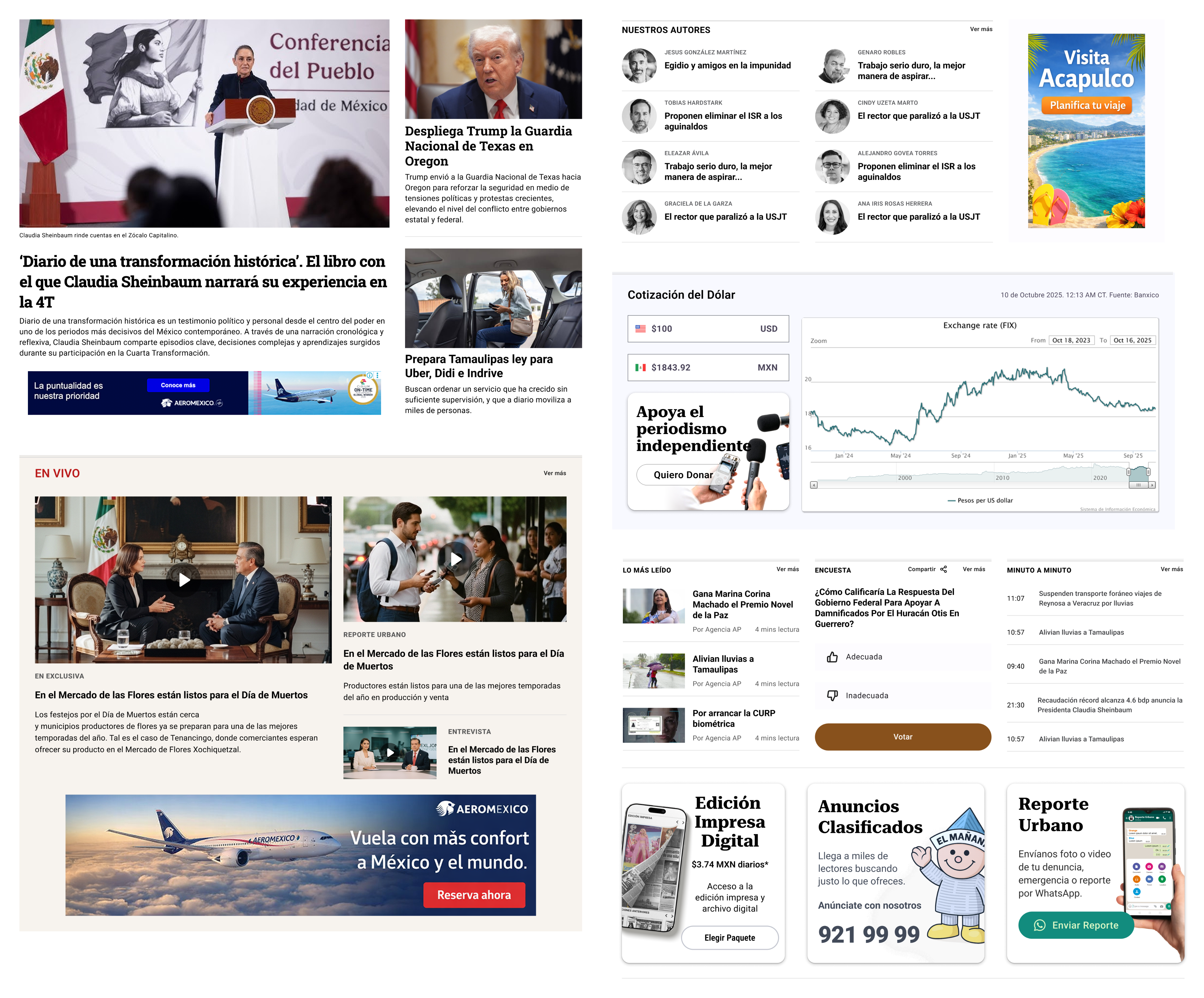section organization and ads integration